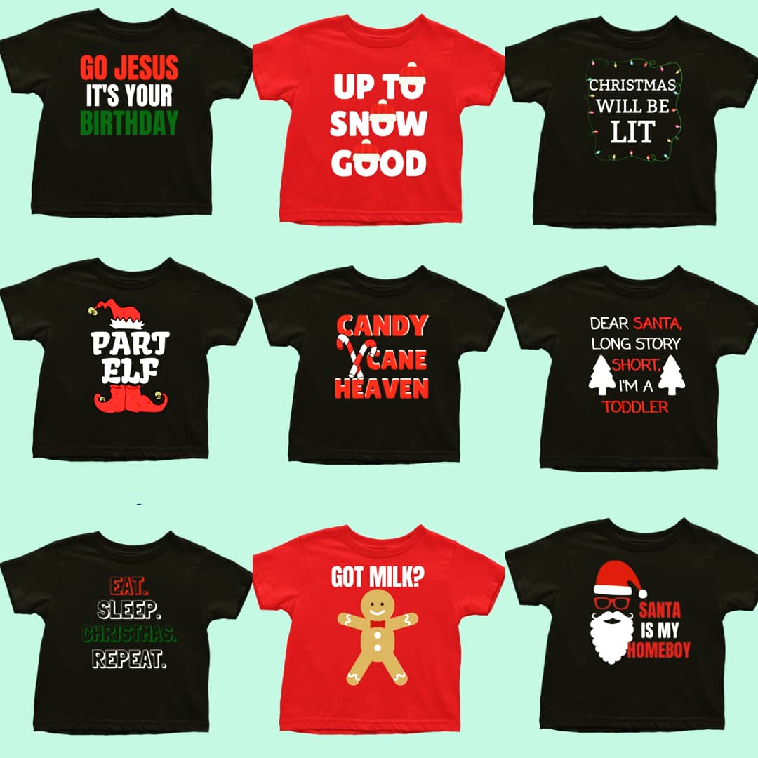 ROCKIN' AROUND IN OUR CHRISTMAS TEES