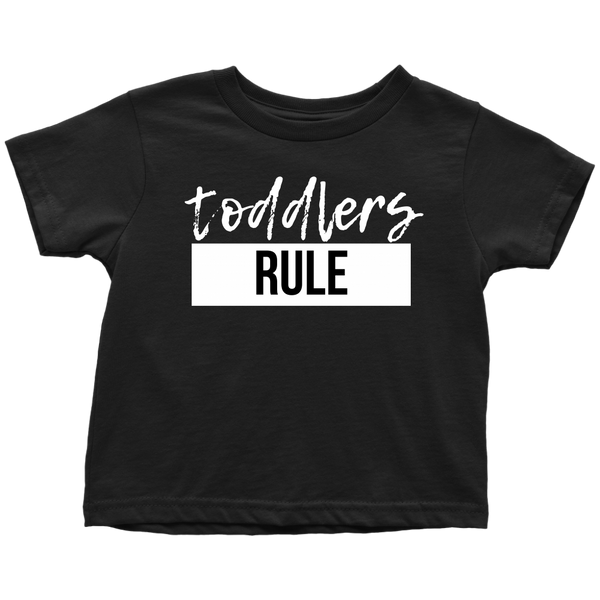 TODDLERS RULE - BLACK TEE - Fly Guyz Clothing Co.