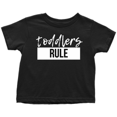 TODDLERS RULE - BLACK TEE - Fly Guyz Clothing Co.