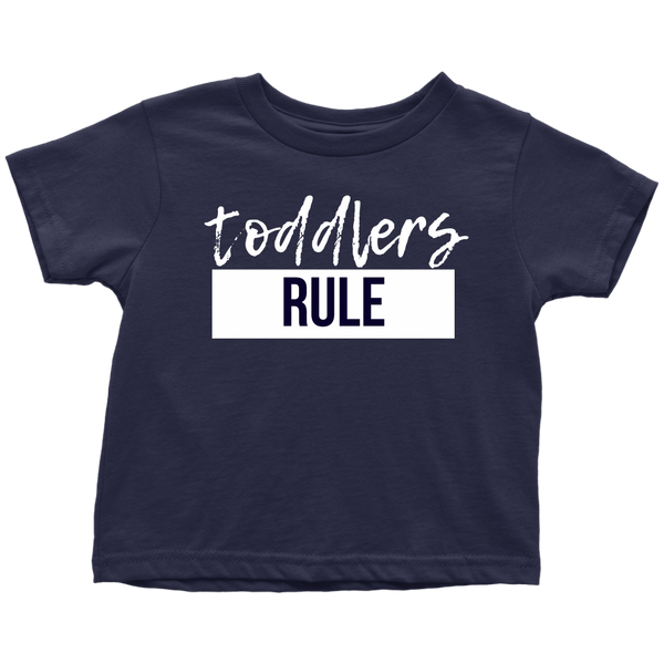 TODDLERS RULE -NAVY BLUE TEE - Fly Guyz Clothing Co.